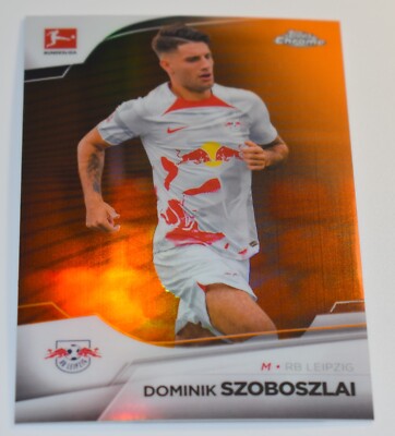 2022-23 Topps Chrome Bundesliga #56 Dominik Szoboszlai Orange Refractor 9/25