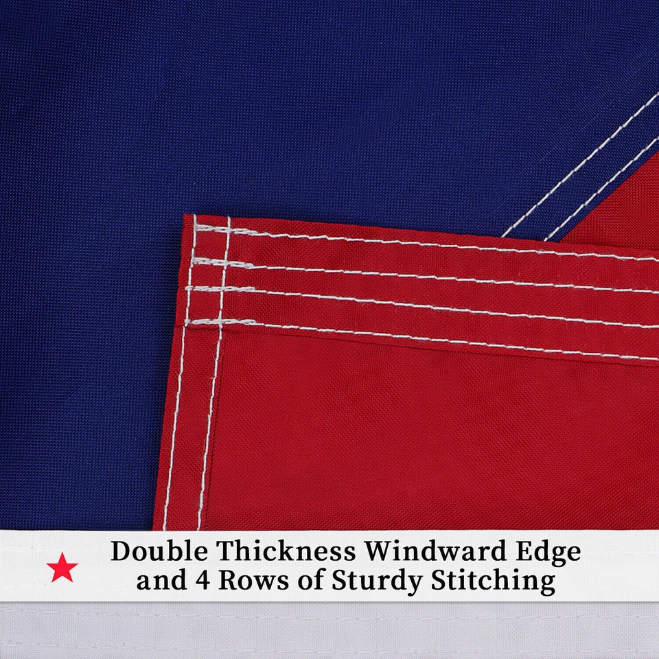 Bandera del estado de Texas bordada de 4x6 pies banderas cosidas bandera decorativa protegida contra rayos UV Foto 4 de 4