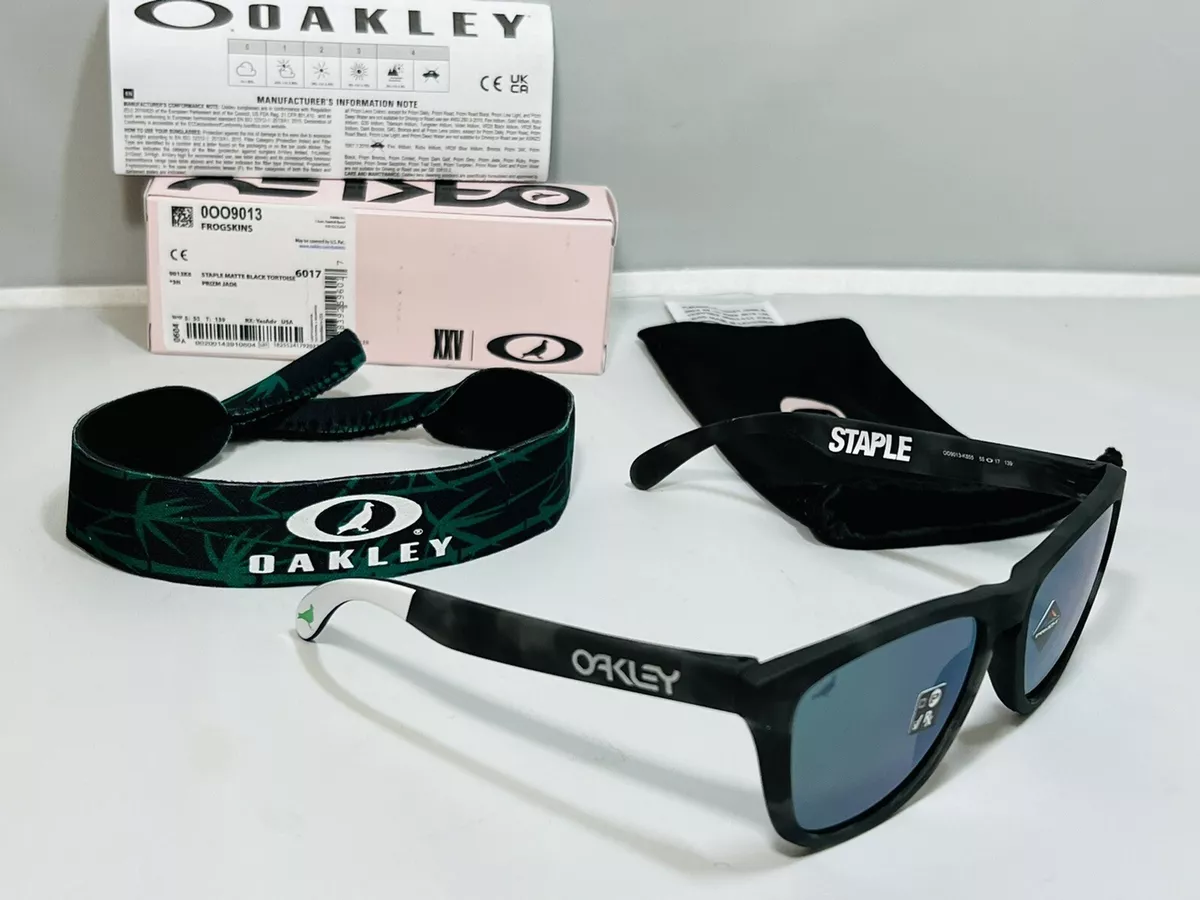 New Oakley Jeff Staple X Frogskins Sunglasses XXV Black Tortoise Prizm Jade Lens