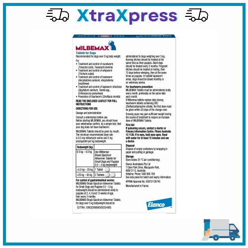 Milbemax Allwormer / Heartworm Tablets For Dogs Over 5kg - Picture 13 of 16