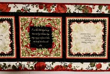 Handmade Quilted Christmas Table Runner - 53  X 18  - Red, Black and Green 65 