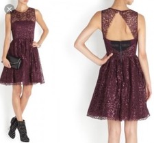Alice and Olivia Purple Lace Cocktail Dress Size 14UK BNWT!