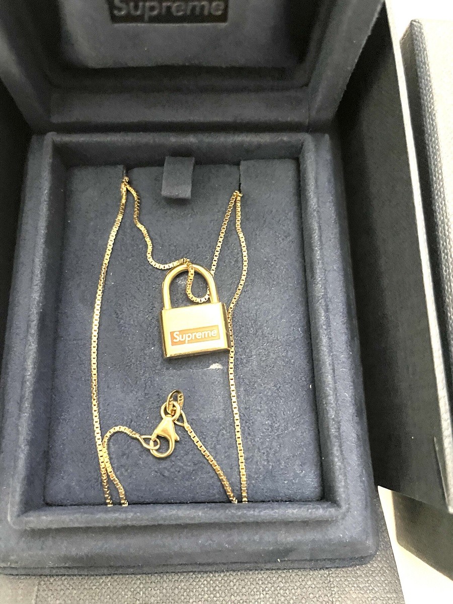 Supreme x Jacob & Co 14k Yellow Gold Locket Necklace 100
