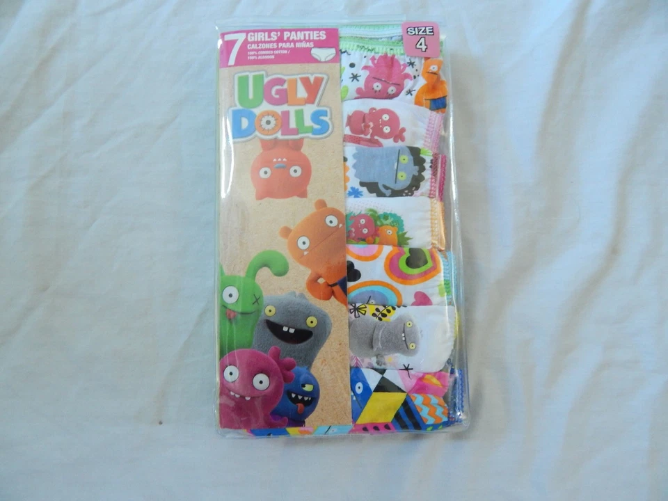 Girls Underwear Ugly Dolls 7 Pair Size 4 Panties Briefs NEW KidsHipster Moxy - Image 3 of 4