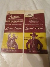 Hopalong Cassidy Original Chocolate Lowfat Milk Carton
