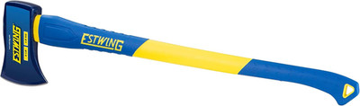 Axe, 4 Lb Forged Head with 36-Inch Fiberglass Handle, Hardened up to 50-55 HRC, 