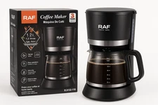 RAF Coffee Maker 1.2L | 700W Drip Coffee Machine | Anti-Drip, Easy Clean, Glass 