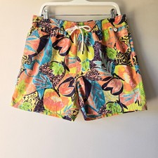 Polo Ralph Lauren Mens XL Swim Trunks Abstract Tropical Floral Mesh Lined 5.5in