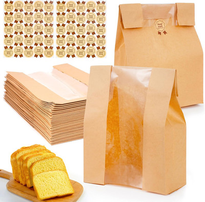 30 Pcs Paper Bread Bags for Homemade, Sourdough Bread Bags and Paper Bakery Bag