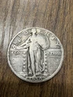 1930 Standing Liberty Quarter - 90% Silver 25C US Coin - Very Fine Details
