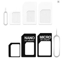 4 In 1 Convert Nano SIM Card To Micro Standard Adapter Converter Set for Iphone