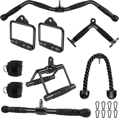 LAT Pulldown Bar Attachments Cable Machine Accessories for Home Gym Triceps R...