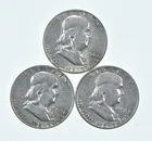 Higher Grade - 1959 1956 1951 Franklin Half Dollar 90% SIlver Lot *169