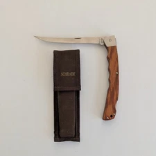 Vtg Schrade + USA MA6 - 12.5" Lockback Filet Folding Knife W/ Sheath