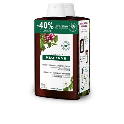 Klorane Quinine & Edelweiss Strengthening Shampoo Duo 800ML
