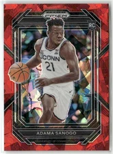 Adama Sanogo RC 2023-24 Panini Prizm Draft Picks Red Ice Connecticut Huskies #8