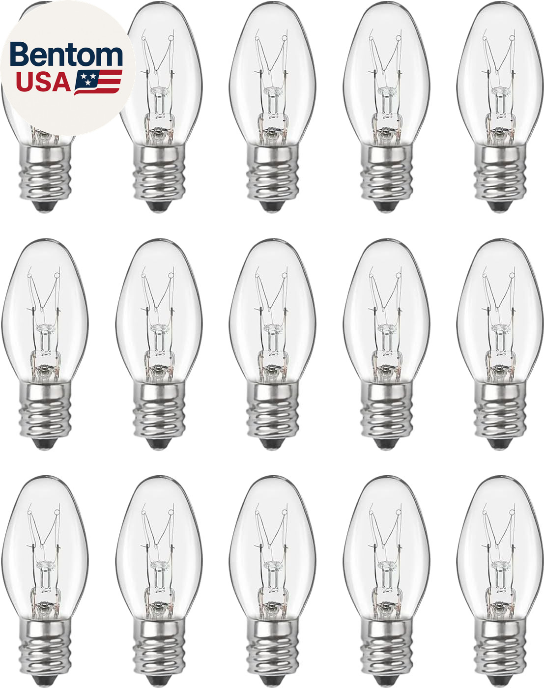 - 15 Watt Light Bulbs For Scentsy Wax Warmer - C7 Replacement Bu