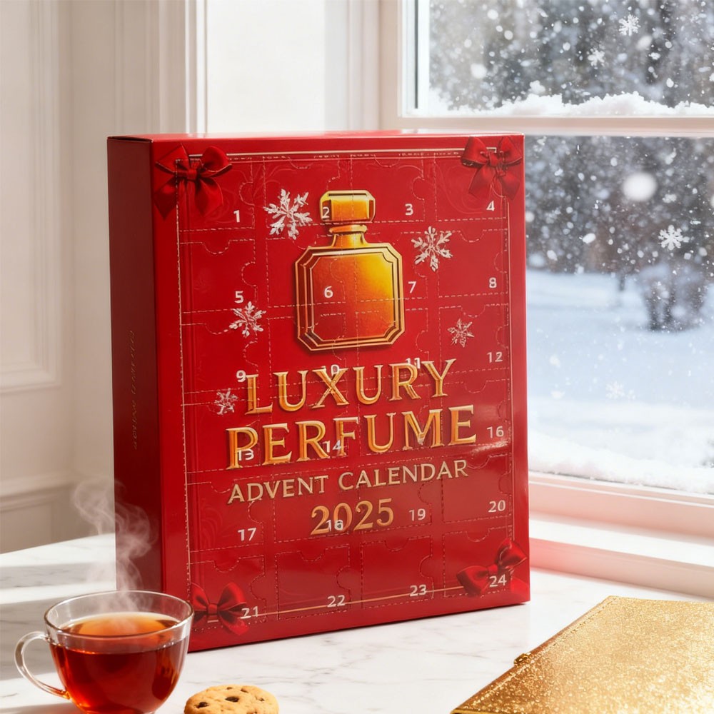 2025 Luxury Perfume Advent Calendar,24 Days Acrylic Perfume Countdown Gifts AE
