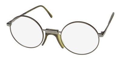 NEW ANDY WOLF ROSS EYEGLASSES FRANCE UNISEX E 46-23-145 ROUND GREEN METAL &