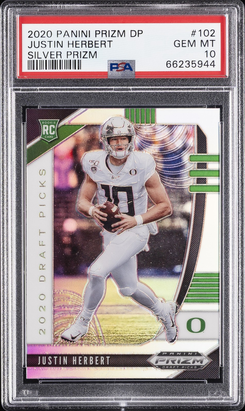 Justin Herbert Panini Prizm Draft Picks #102 Silver