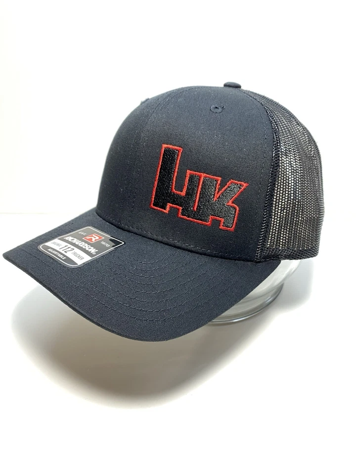 🔥 Heckler & Koch HK Logo Embroidered Richardson 112 Snapback Blk/Blk/Red Text - image 2 of 4