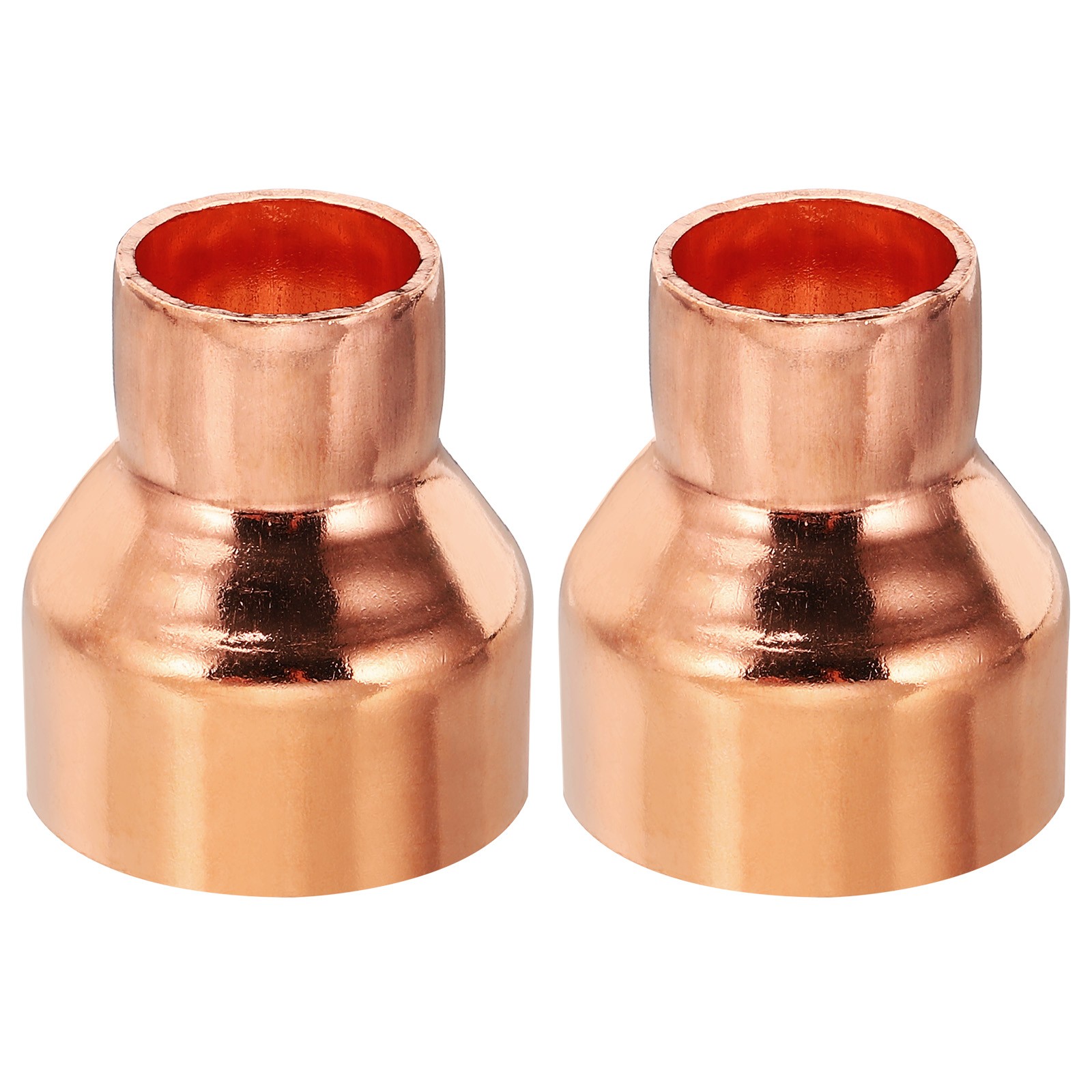 1 1/4" to 7/8" ID Copper Reducer 2pcs Reducing Coupling Fitting Pipe Adapter