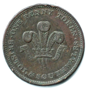 1811 PENNY TOKEN BRISTOL & SOUTH WALES C2