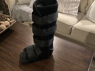 Corflex Tall Black Walking Boot for Fracture/ Ankle Sprain - Medium Size 