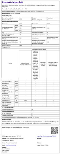 PKM NoFrost Gefrierschrank Eisschrank 194L weiß Tiefkühler 56 cm breit leise - Bild 5 von 6