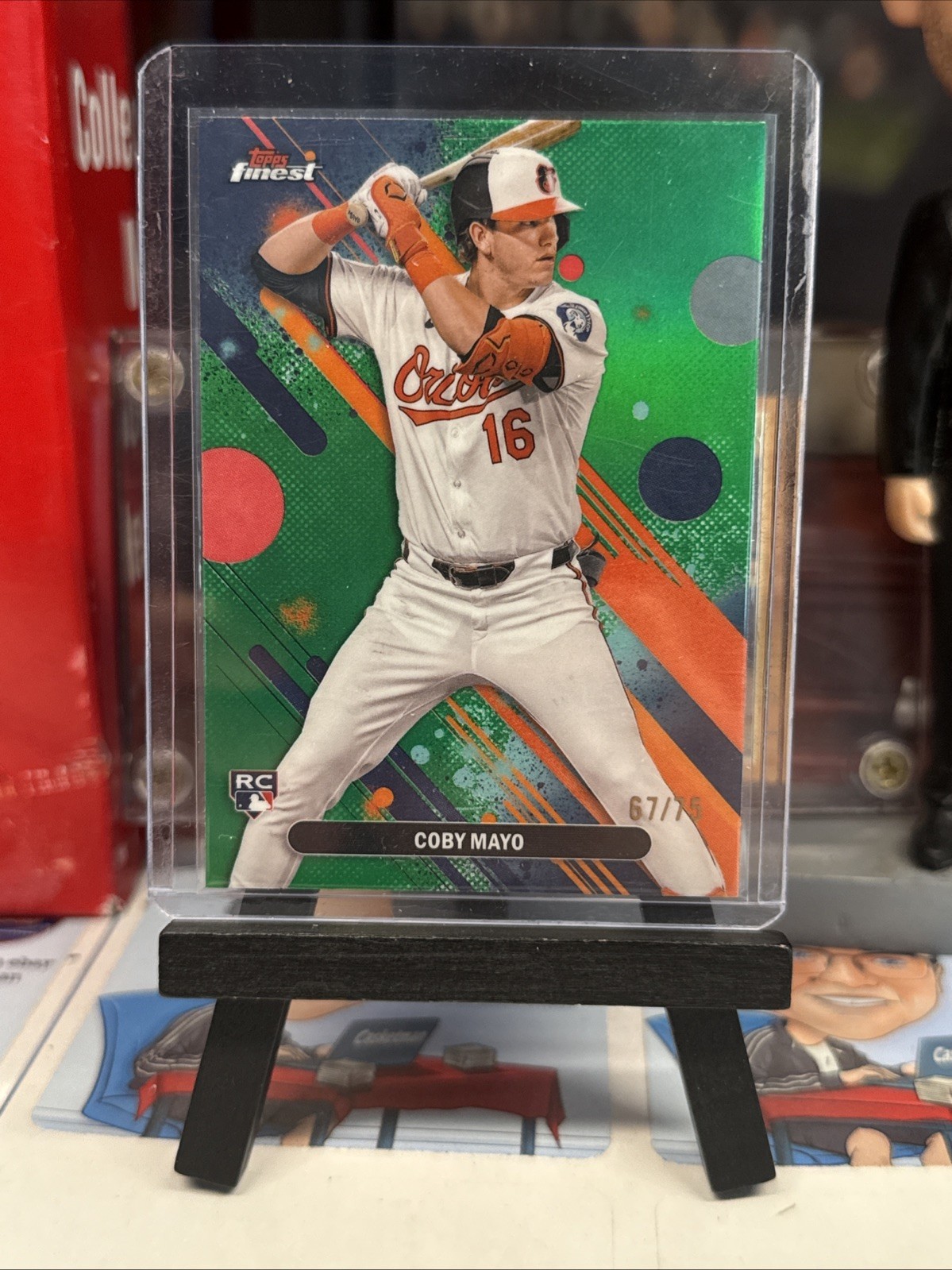 2025 Topps Finest Coby Mayo Common RC Green Refractor /75 SP - Orioles