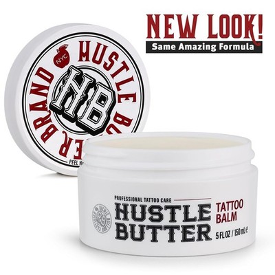 Hustle Butter Tattoo Aftercare Balm 5oz Vegan Cream for New & Old Tattoos