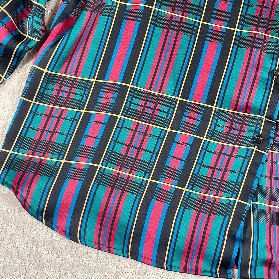 Vintage The Villager 2 Piece Set Blouse Skirt Women’s Size 22 Bright Plaid - Image 3 of 4