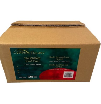 NEW! 100 New single Slim CD/DVD/VCD Jewel Cases Storage Boxes