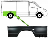 Reparaturblech KotflüGel Hinten Rechts FüR Mercedes T1/TN Kasten T1 Bus 77-96
