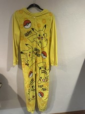 pok mon pikachu Hooded Union Suit Pajamas Kids 14 / 16