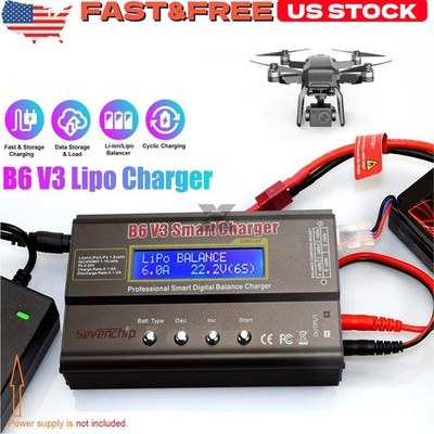 B6 V3 Lipo Smart Battery Balance Charger Discharger 80W 6A For RC Toys NIMH LiHV