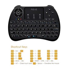 Mini Wireless Keyboard with Touchpad H9 Backlit 2.4G USB for Smart TV