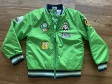 Super Mario "Luigi" Player 2 Varsity Bomber Kids Jacket Green Size 8