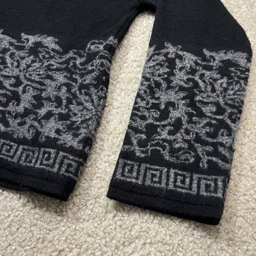 VTG Kenzo Jeans Turtleneck Sweater Womens LARGE BLACK Medusa Wool Blend GUC - Picture 7 of 17