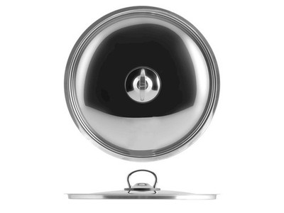 Elodie Stainless Steel Lid 24 Cm Gray H&H