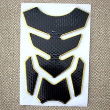 Universal Motorbike Tank Scratch Protector 3D Pad Gold Sticker Motorcycle UK