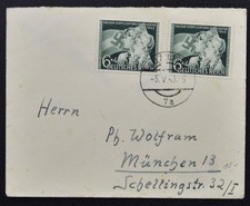 GERMANY Austria 1943 Hitler Youth Boy/BDM Girl on Ostmark Cover SALZBURG to LOOK