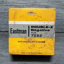 Vintage Eastman Kodak Double X 7222 16mm Black White Negative Film 100ft NOS