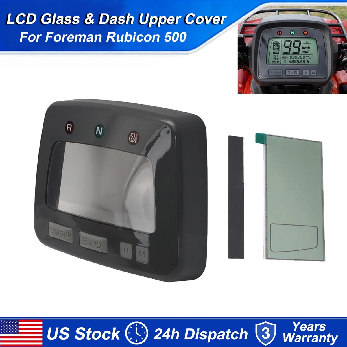 37200-HN2-003 Speedometer LCD Glass & Dash Upper Cover For Foreman