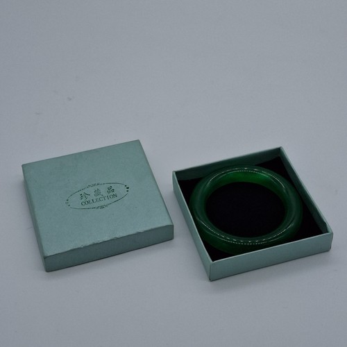 Vintage 30er Jahre Art Deco Jade grüner Achat Halbedelstein Armreif Armband