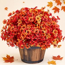XIANNVXI 16 Bundles Autumnal Artificial Flowers for Outdoor,UV Resistant