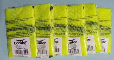 Set of 6 Condor Safety Vest - Universal Size -Lime Green - 1YAC5E save  