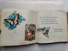 Original Poesiealbum aus den 60er Jahre, voll, viele Oblaten