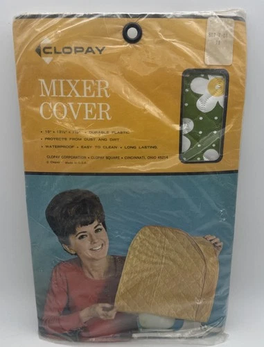 Vintage 60s 70s Stand Mixer Kitchen Appliance Cover Toaster Daisy Prop Vinyl deal from eBay