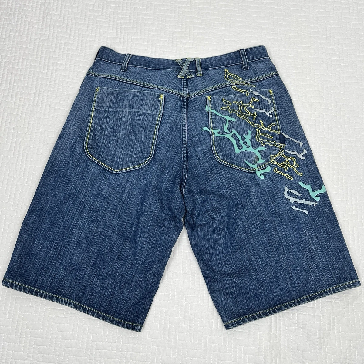 Geometric Denim Shorts for Men for sale | eBay